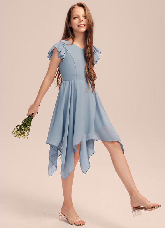 Robe Pastel Demoiselle D'Honneur Bleu Ciel - gallery 4