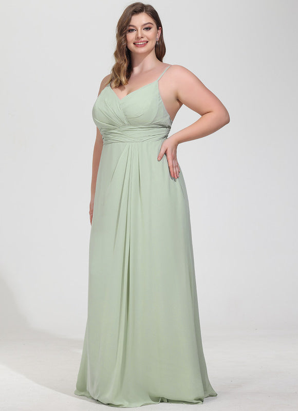 Robe Pastel Vert Sauge Demoiselle D'Honneur Élégante - gallery 7