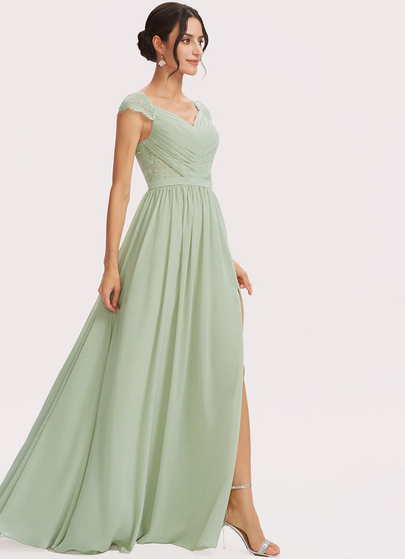 Robe Pastel Rose Demoiselle D'Honneur Élégante - gallery 5