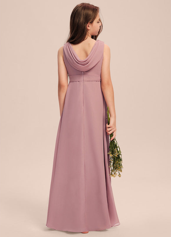 Robe Pastel Verte Col V Longueur Maxi - gallery 5