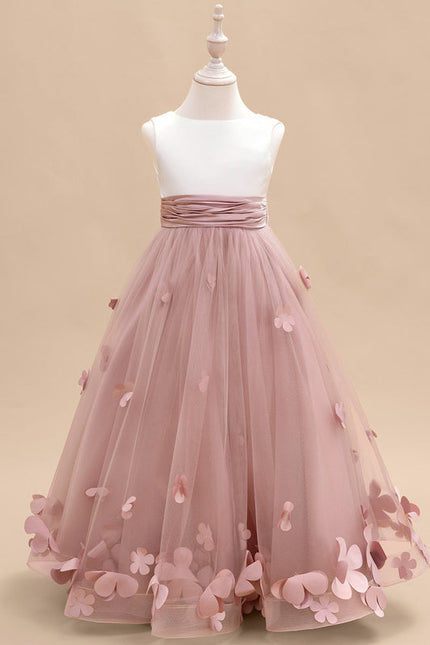 Robe Pastel Rose Fille Mariage Florale - gallery 1