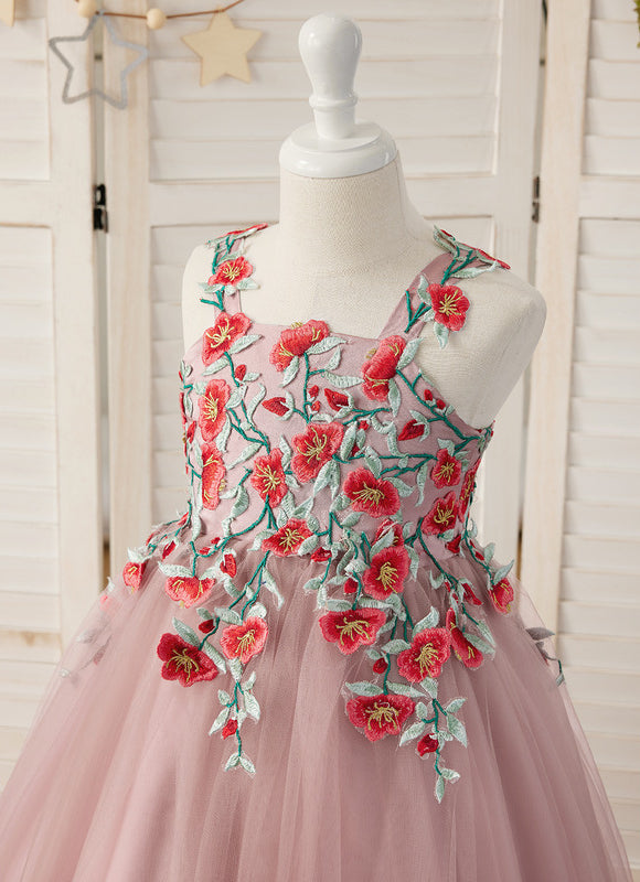 Robe Pastel Rose Col Carré Élégante - gallery 6