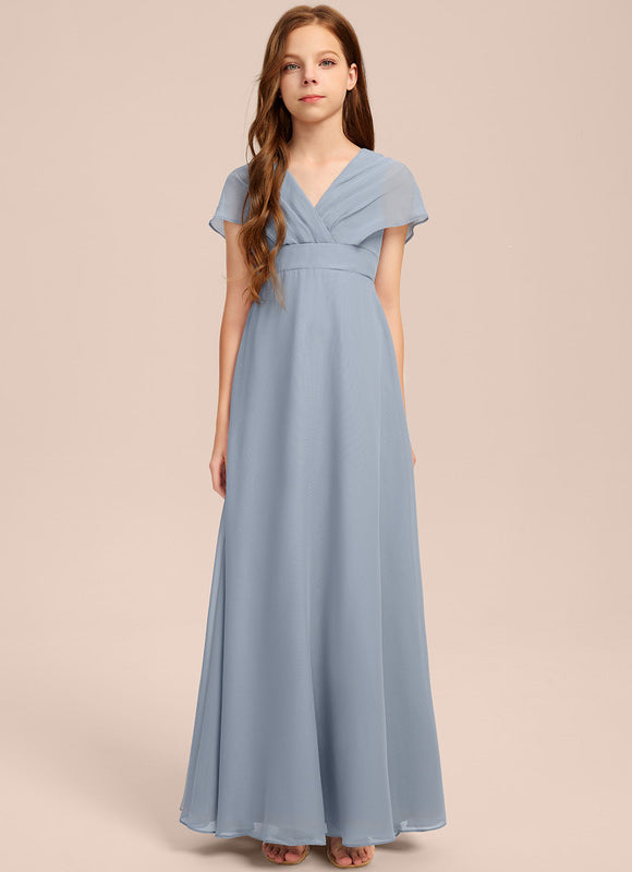 Robe Pastel Verte Col V Longueur Maxi - gallery 6