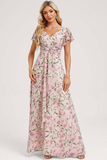 Robe Pastel Rose Demoiselle D'Honneur Élégante - gallery 3