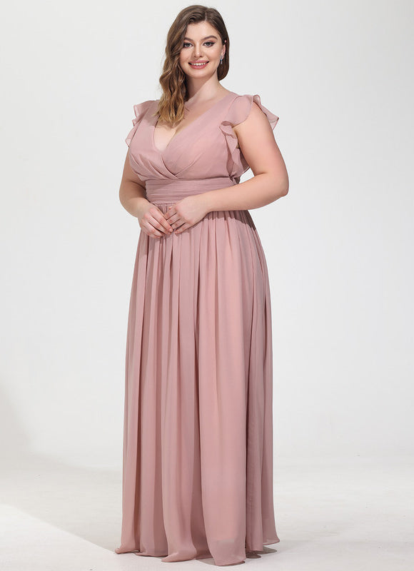 Robe Pastel Vert Poudré Demoiselle D'Honneur Élégante - gallery 9
