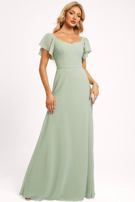 Robe Pastel Rose Demoiselle D'Honneur Élégante