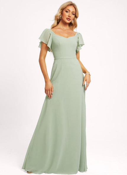 Robe Pastel Rose Demoiselle D'Honneur Élégante