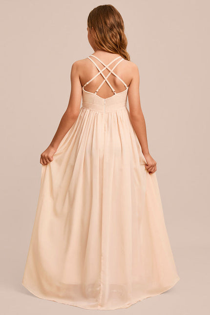 Robe Pastel Verte Col V Longueur Maxi - gallery 4
