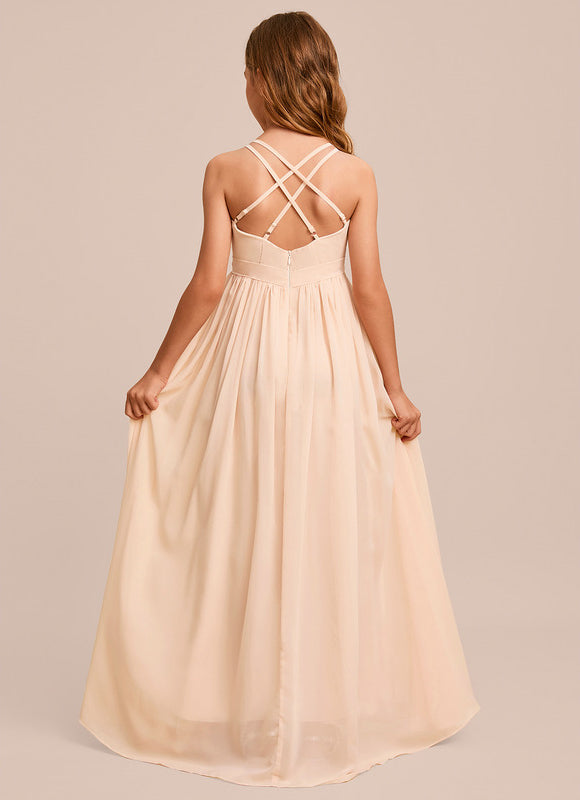 Robe Pastel Verte Col V Longueur Maxi - gallery 4