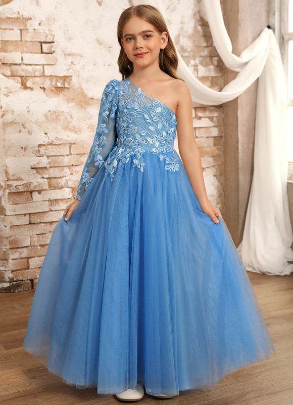 Robe Pastel Bleue Asymétrique Fille Mariage