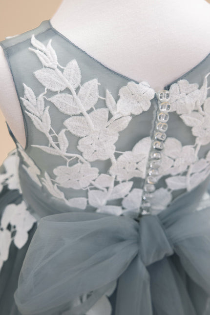 Robe Pastel Demoiselle D'Honneur Bleu Canard - gallery 7