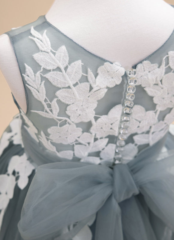 Robe Pastel Demoiselle D'Honneur Bleu Canard - gallery 7