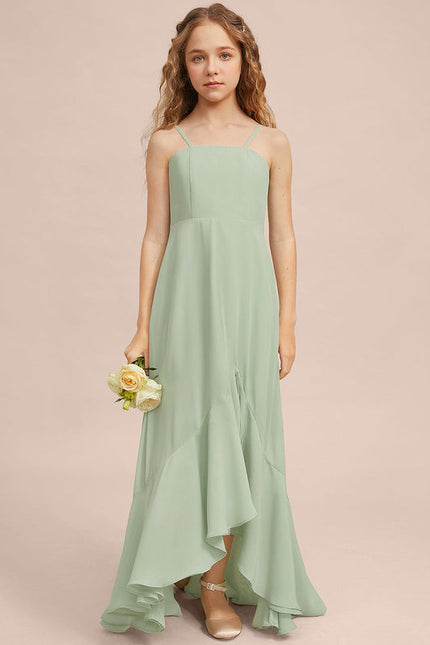 Robe Pastel Vert Mousseline Demoiselle D'Honneur - gallery 5