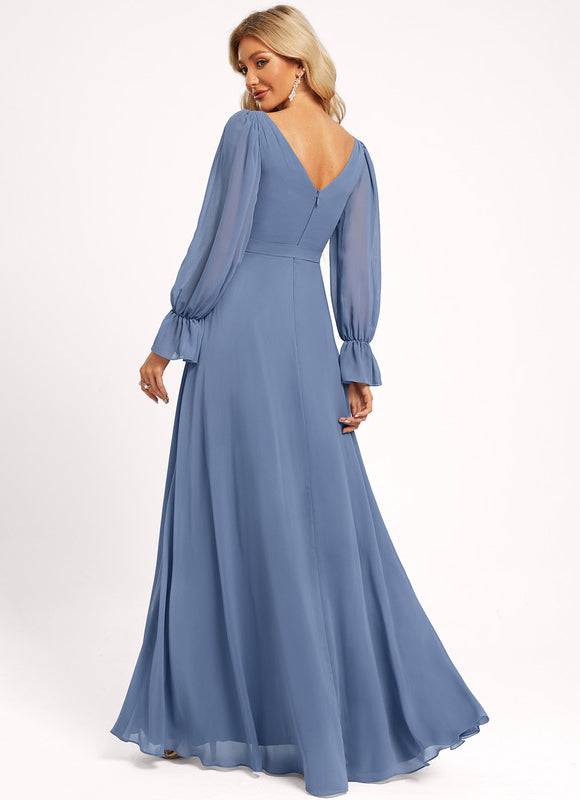 Robe Pastel Rose Demoiselle D'Honneur Élégante - gallery 1