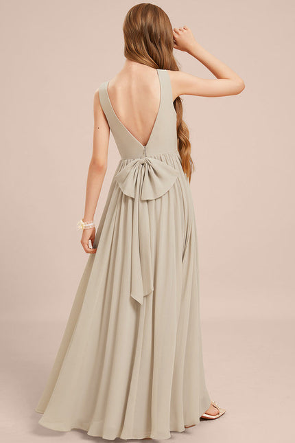 Robe Pastel Verte Mousseline Demoiselle D'Honneur - gallery 2