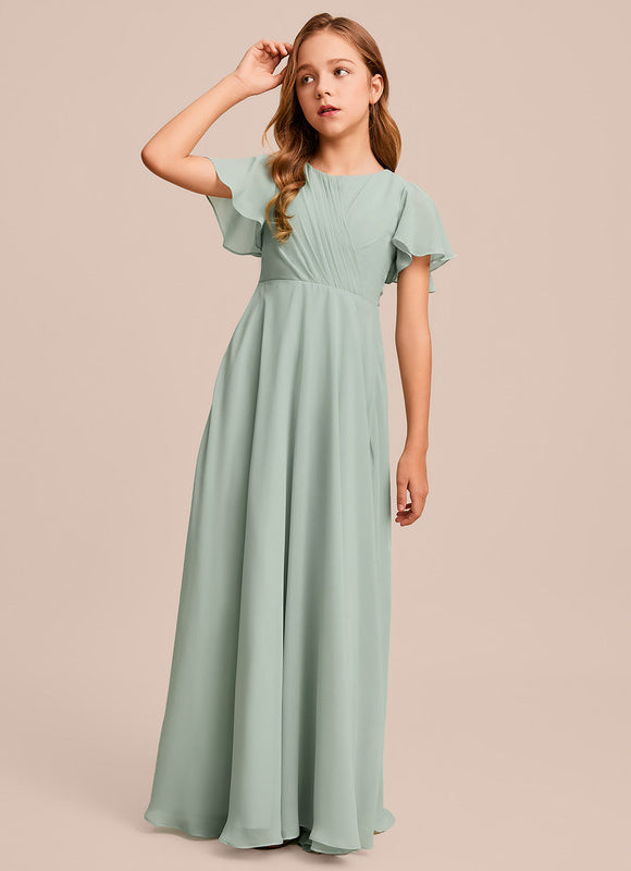 Robe Pastel Demoiselle D'Honneur Bleu Clair - gallery 1