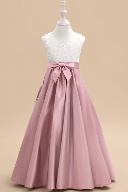 Robe Pastel Rose Demoiselle D'Honneur Satin - gallery 1