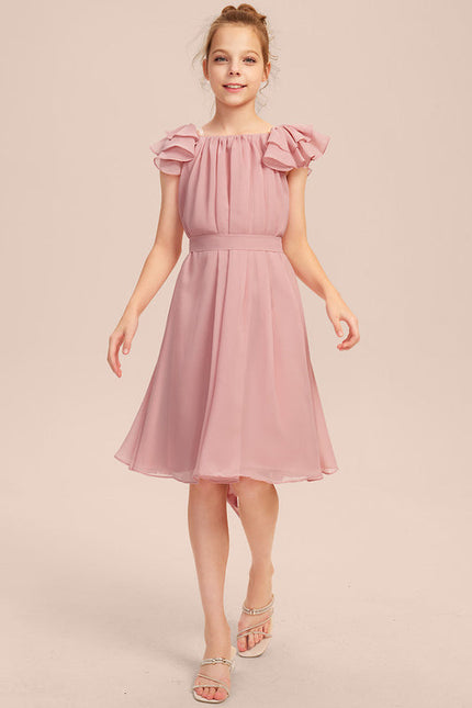 Robe Pastel Rose Épaule Dénudée Trapèze - gallery 1