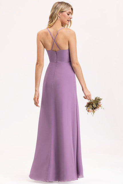 Robe Pastel Rose Demoiselle D'Honneur Élégante - gallery 7