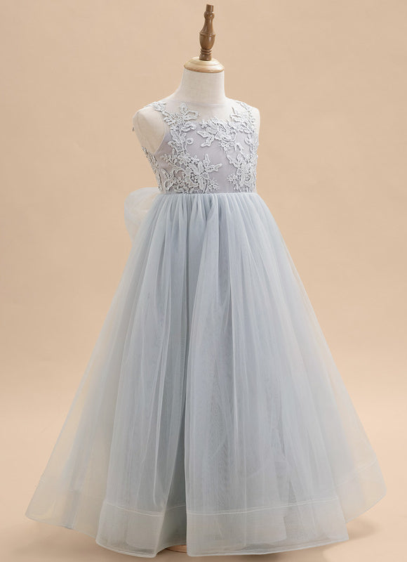 Robe Pastel Bleu Col Rond Longue - gallery 2