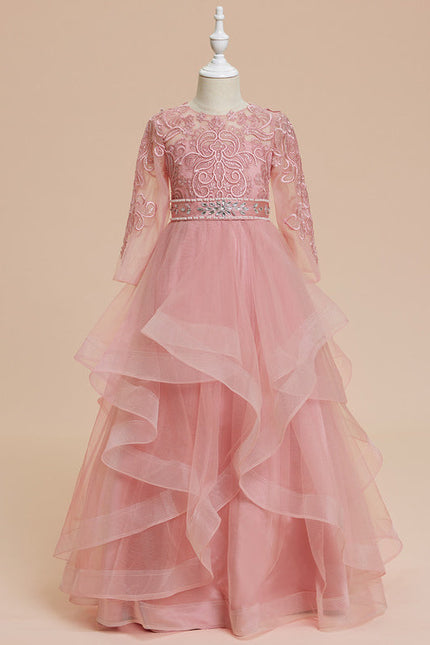Robe Pastel Rose Demoiselle D'Honneur Longue