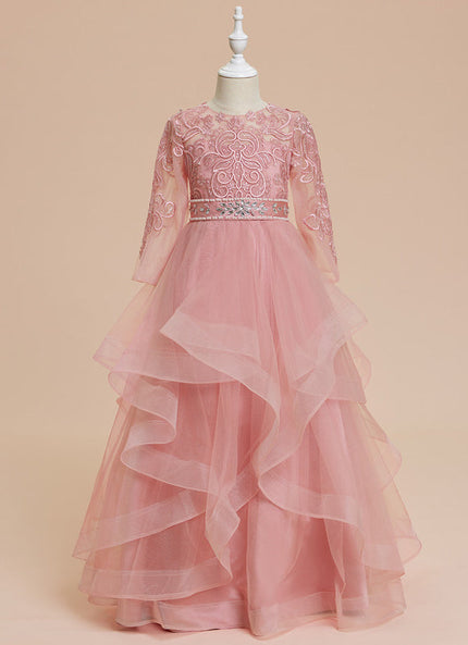Robe Pastel Rose Demoiselle D'Honneur Longue