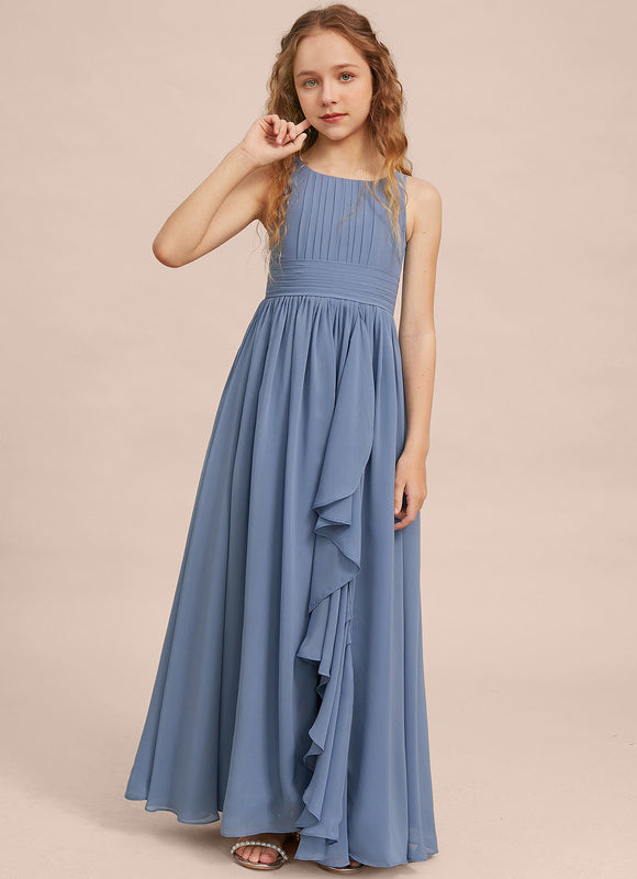 Robe Pastel Demoiselle D'Honneur Bleu Clair - gallery 1