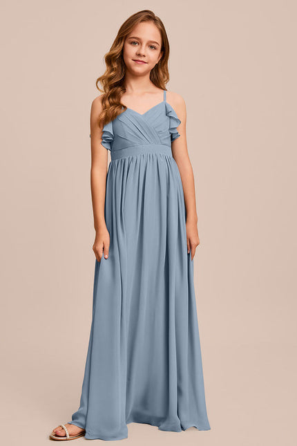 Robe Pastel Verte Col V Longueur Maxi - gallery 4