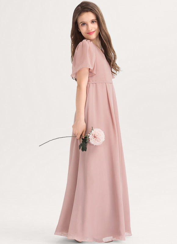 Robe Pastel Verte Col V Longueur Maxi - gallery 2