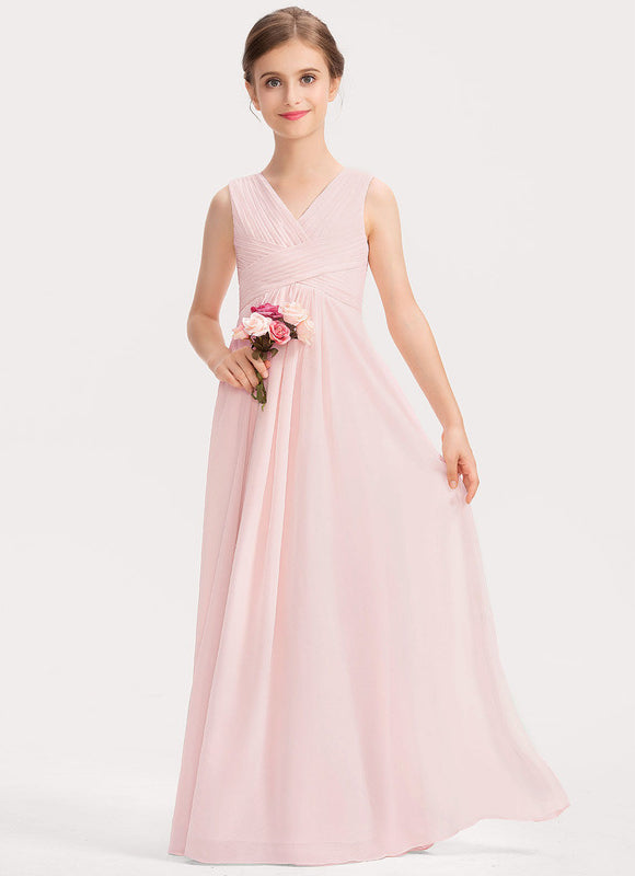 Robe Pastel Verte Col V Longueur Maxi - gallery 4