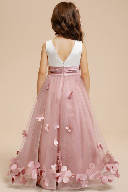 Robe Pastel Rose Fille Mariage Florale - gallery 3