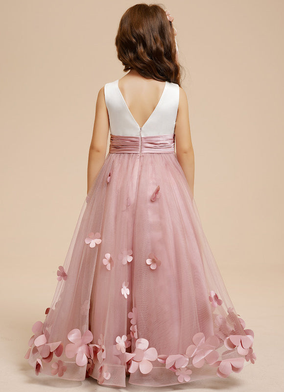 Robe Pastel Rose Fille Mariage Florale - gallery 3