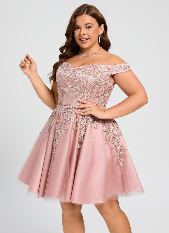 Robe Pastel Rose Tulle Paillettes Élégante - gallery 9