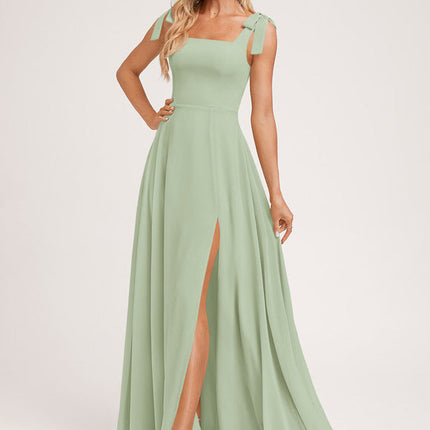 Robe Pastel Verte Trapèze Col Carré