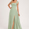 Robe Pastel Verte Trapèze Col Carré