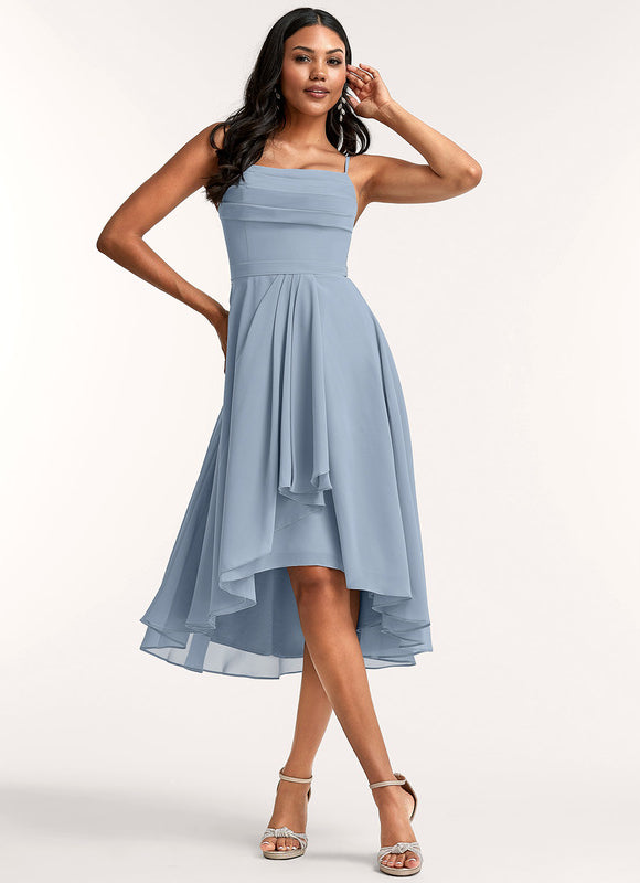 Robe Pastel Bluette Trapèze À Volants - gallery 2