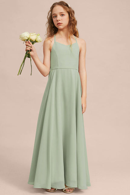 Robe Pastel Verte Col V Longueur Maxi - gallery 5
