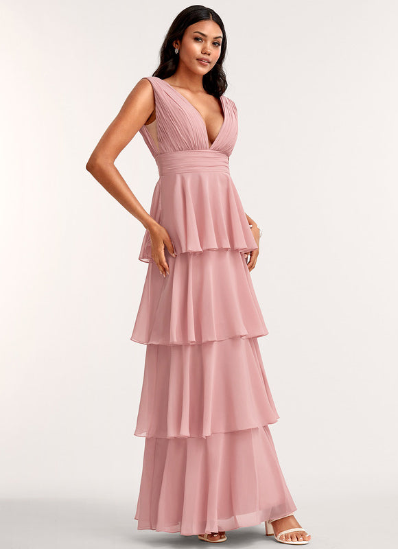 Robe Pastel Demoiselle D'Honneur Bleu Clair - gallery 2