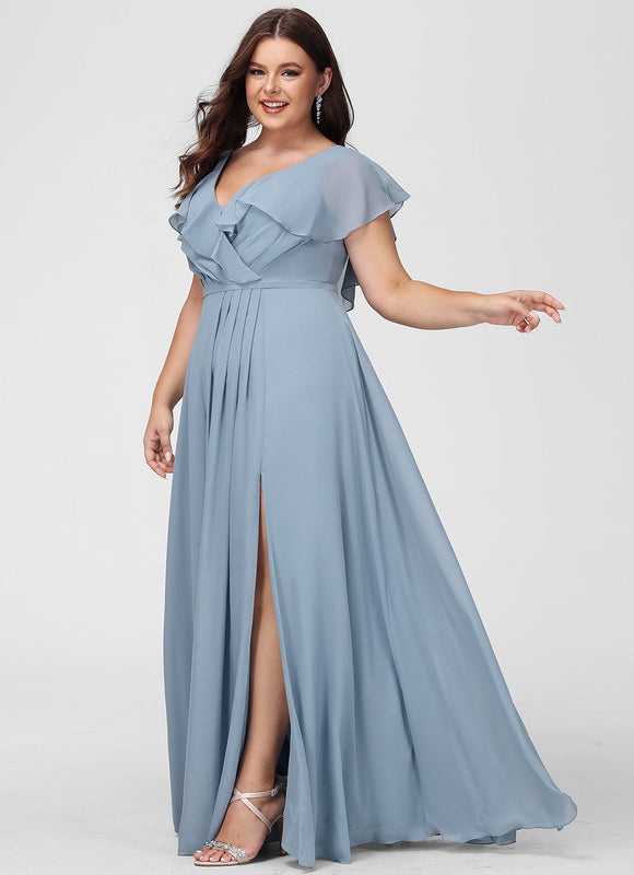 Robe Pastel Demoiselle D'Honneur Bleu Clair - gallery 6