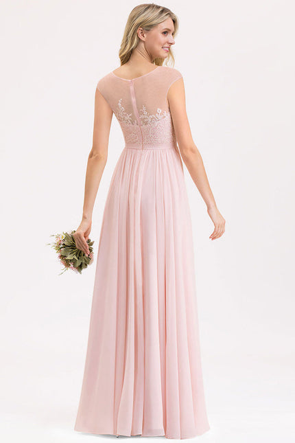 Robe Pastel Rose Demoiselle D'Honneur Élégante - gallery 5