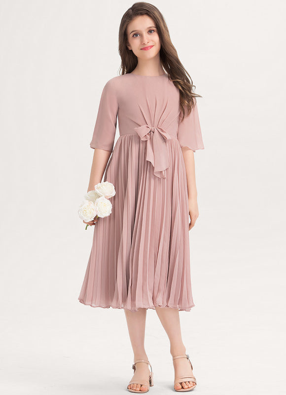 Robe Pastel Demoiselle D'Honneur Rose Pâle - gallery 2