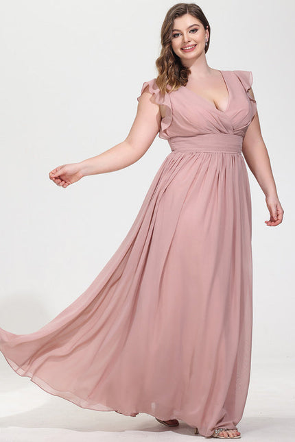 Robe Pastel Vert Poudré Demoiselle D'Honneur Élégante - gallery 7