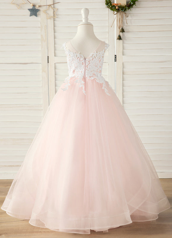 Robe Pastel Rose Princesse Tulle Mariage - gallery 3