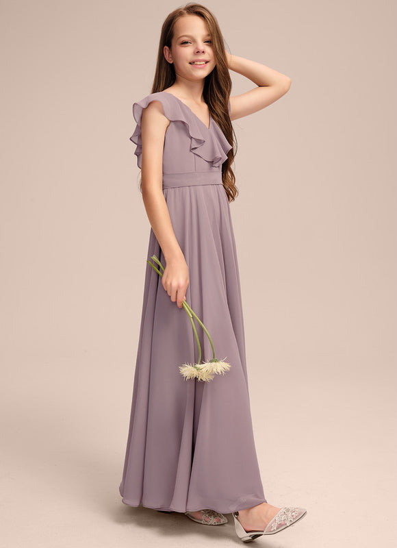 Robe Pastel Demoiselle D'Honneur Bleu Clair - gallery 4