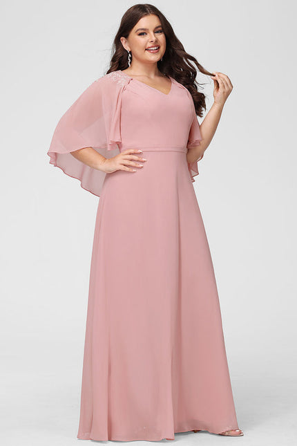 Robe Pastel Rose Demoiselle D'Honneur Élégante - gallery 7