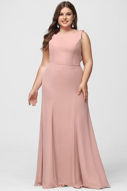 Robe Pastel Rose Sirène Col Bateau - gallery 9