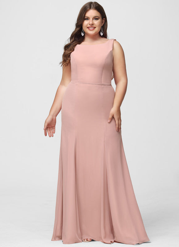 Robe Pastel Rose Sirène Col Bateau - gallery 9
