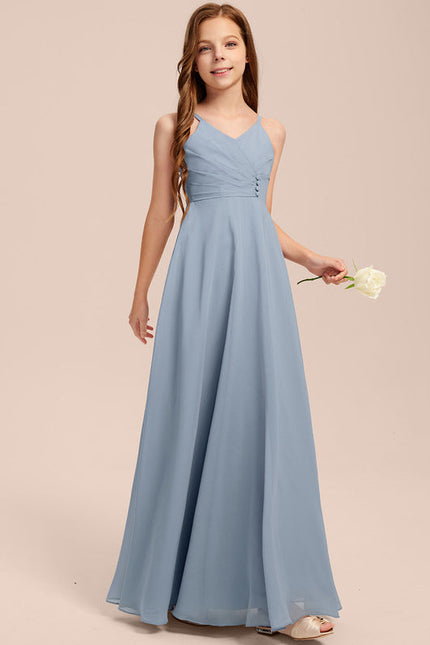 Robe Pastel Verte Col V Longueur Maxi - gallery 5