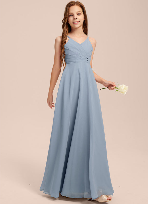 Robe Pastel Verte Col V Longueur Maxi - gallery 5