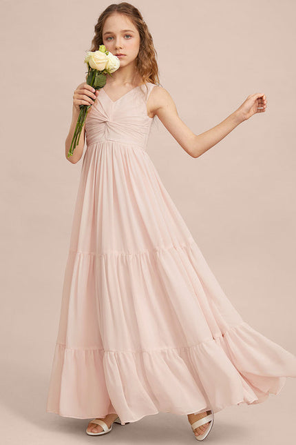 Robe Pastel Verte Col V Longueur Maxi